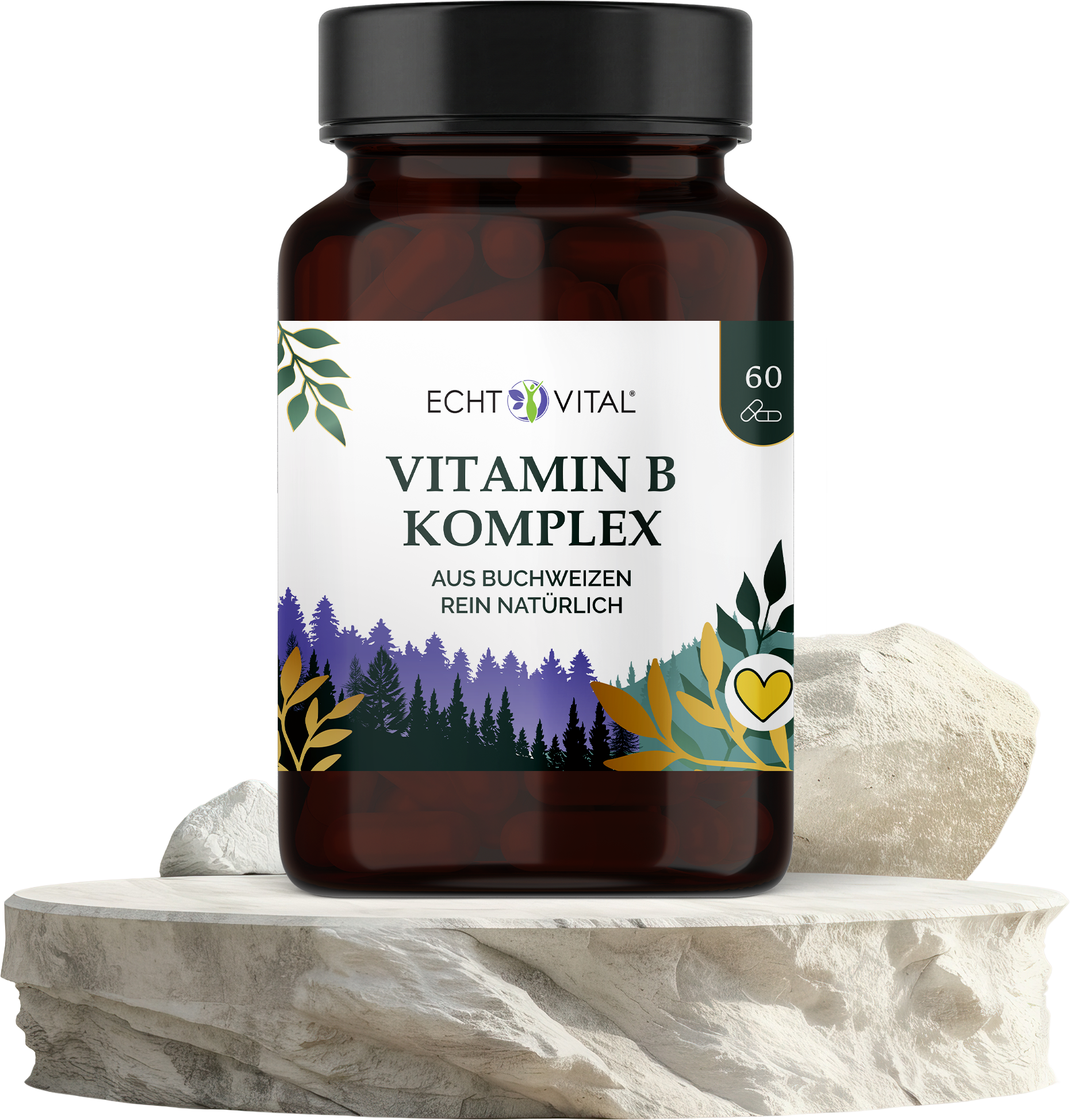 Vitamin B Komplex natürlich - ECHT VITAL Premium Qualität